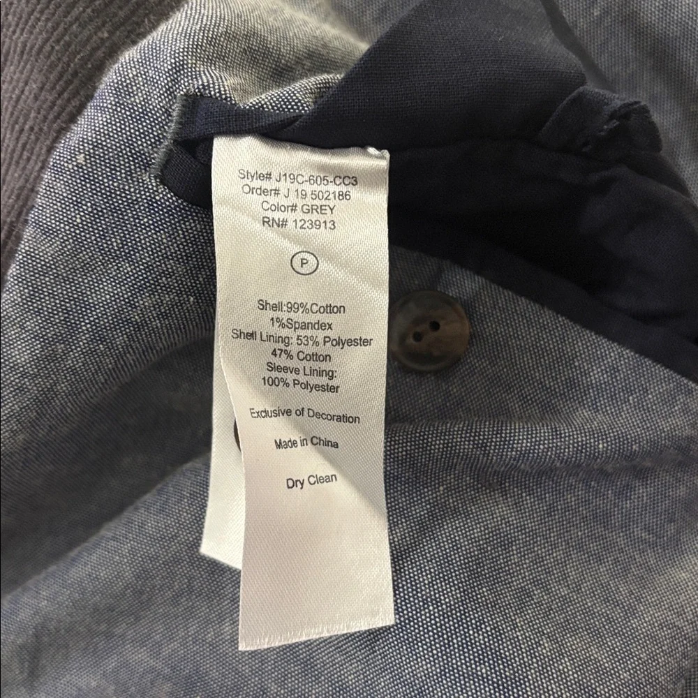 Jachs New York Gray Corduroy 2‎ Button Sport Jacket Men's Size XXL NWT